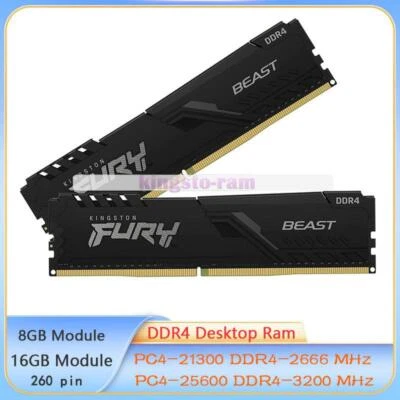 FURY BEAST DDR4 RAM 8 GB 16GB 3200 2666 MHz Gaming Desktop Speicher 288Pins DIMM - Bild 1 von 4