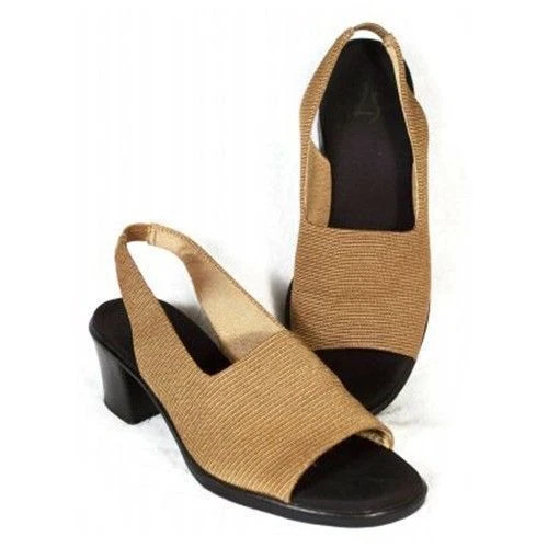 Nuevo LIFE STRIDE Mujer Tela Brn Tacón Mediano Cómodo Cordones Sandalia Zapato Talla 8 M  Foto 1 de 1