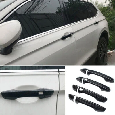 Отделочный чехол из углеродного волокна ABS для внешней дверной ручки Volkswagen Tiguan 2017-2021 годов выпуска - Изображение 1 из 4