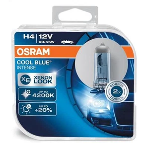 H4 OSRAM COOL BLUE INTENSE 64193CBIHCB Globe Bulbs (Twin Pack) 4200K - Picture 1 of 4