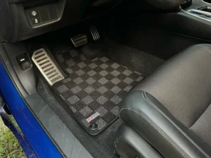 P2M for Honda Accord 2018-22 10th Gen Sedan Race Front Rear Floor Mats Checkered - Picture 1 of 5