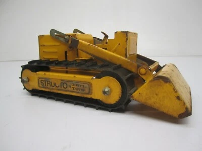 Vtg ERTL Toys Structo 3501 Construction Hi-Lift Bulldozer Toy Pressed Steel - Image 1 of 4