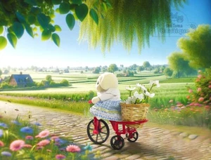 Triciclo con cesta Sylvanian Families Calico Critters - Imagen 1 de 3