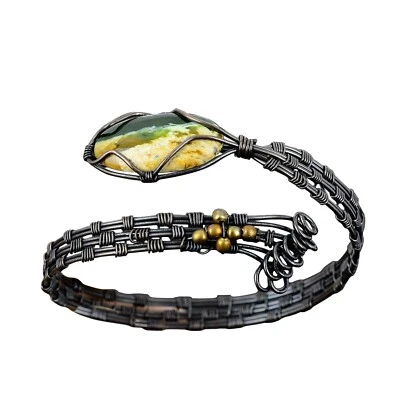 Venta de Pascua Cobre Natural Australiano Cromo Calcedonia Cumpleaños Brazalete Joyería Foto 1 de 4