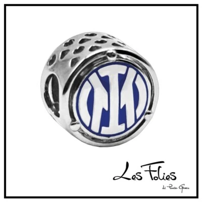 Charm Inter Stemma Squadra Calcio in argento 925 - Les Folies - Immagine 1 di 4