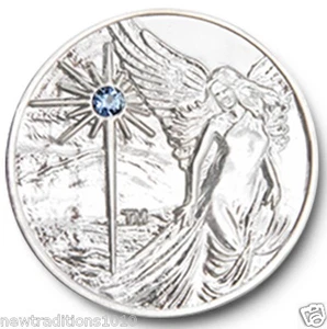 Recuperación del Ángel Guardián enchapado en Plata Brillante AA/NA/Moneda/Medallón/Ficha/Chip - Imagen 1 de 2
