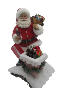 Coca-Cola Kurt Adler Fabriche Weihnachtsmann auf Kamin Urlaub Weihnachten Tischdeko - Bild 1 von 9