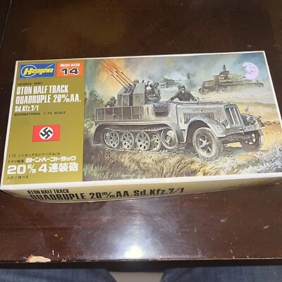 German Army 8 ton Half Track Quadruple Truck Hasegawa 1:72 Model Kit #MB-014 OP - Image 1 of 4