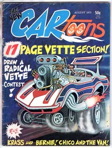 Car Toons #84 agosto 1975 revista Peterson Hot Rod dibujos animados CORVETTE furgonetas - Imagen 1 de 2