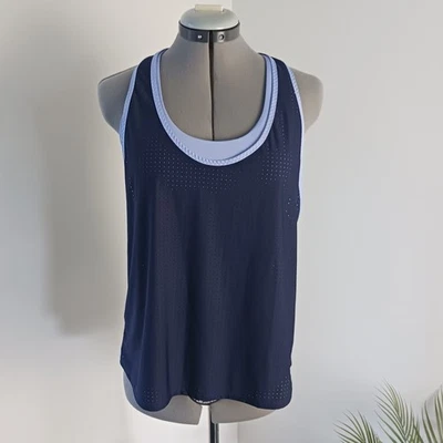 Athleta Size M Cross Train Tankini, Victorian Periwinkle/ Dress Blue #566755 - Image 1 of 4