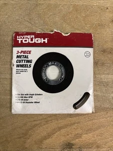 Hyper Tough 3-Piece METAL CUTTING WHEELS 4.5" Diameter 7/8" Arbor ALUMINUM OXIDE - Picture 1 of 1