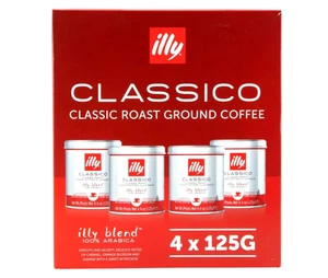 illy Ground Coffee Blend Classic Roast Espresso 4X125g Value Pack - Picture 1 of 4