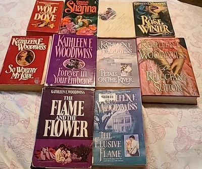 Kathleen Woodiwiss Book Lot Of 10 Foto 1 de 4