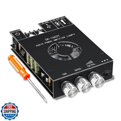 Daakro ZK-1602T Bluetooth Amplifier Board,160W+160W 2.0 Channel Amp Board wit