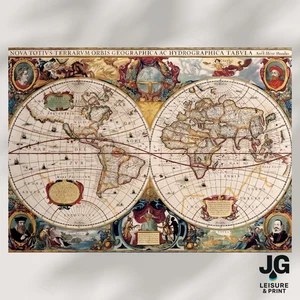 Vintage World Map | Antique-Inspired Wall Print | Poster Unframed A5 A4 A3 A2 A1 - Picture 1 of 3