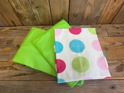 Apron Bundle Green Adult Bib & Waist Polka Dot Kids Craft Cook Job Lot - Image 1 of 4