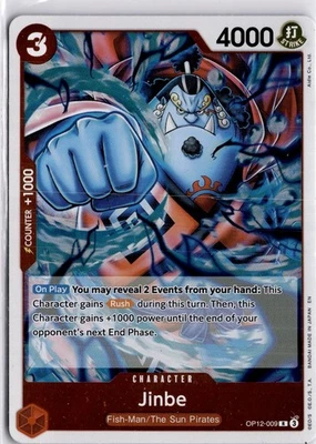 OP12-009 Jinbe Rare English One Piece TCG Card OP12: Legacy of the Master - Image 1 of 4