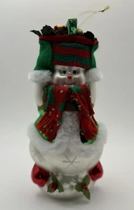 Thomas Pacconi "Snowman with Presents" Blown Glass Ornament - Picture 1 of 6