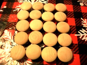 1 1/2" Unfinished Wood wooden Knobs Drawer Pulls Lot of 20 - Picture 1 of 2