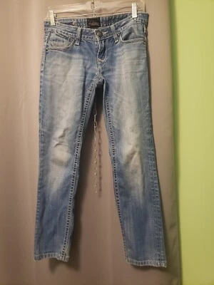 Rerock for Express Womens Skinny Medium Wash Low Rise Denim Jeans Size 0R - Image 1 of 4