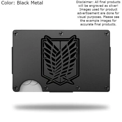 Custom "AoT SNK RECON CORPS LOGO" Laser Engraved Wallet - Pick A Wallet Color - Image 1 of 4