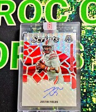 2021 Panini Mosaic Draft Justin Fields Scripts Rookie On-Card Auto SP