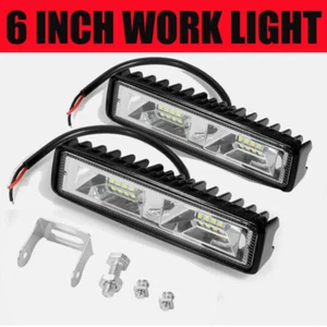 2x 6inch 480W LED Bar Flood Fog Lamp Work Light Offroad Driving Truck ATV SUV - Picture 1 of 8