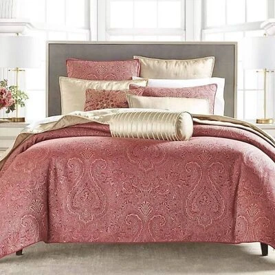 Hotel Collection Classic Regal Paisley Duvet Cover, Berry-Full/Queen - Image 1 of 4