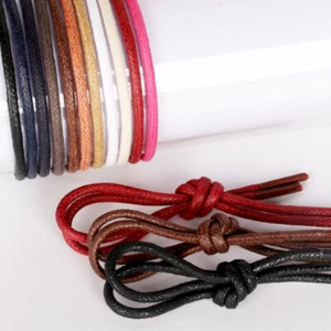 Correa para zapatos resistente al desgarro, cordones redondos encerados, ø3 mm, las correas para zapatos - Imagen 1 de 33