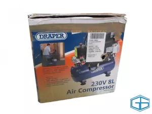 DRAPER 8L DIRECT DRIVE AIR COMPRESSOR 0.75KW/1.1HP STOCK NO: 24975 - EX DISPLAY - Picture 1 of 5