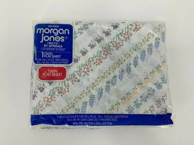 Morgan Jones Twilite By Springs Vintage Twin Flat Sheet No-Iron  - Image 1 of 4