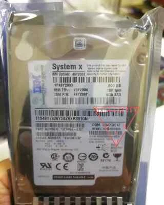 new 49Y2003 49Y2004 49Y2007 Lenovo/IBM 600GB 6G 10K SAS SFF 2.5" HS Hard Drive - Image 1 of 3