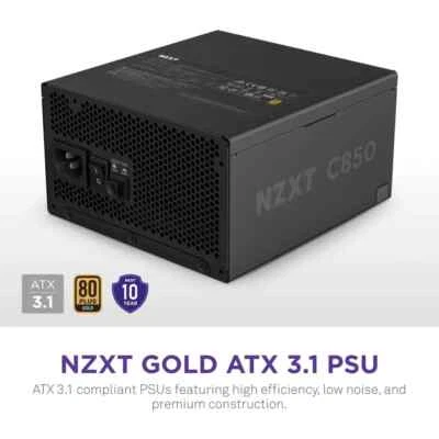 C850 Gold ATX 3.1 - Vollmodulares Low-Noise PC Gaming Netzteil 850 Watt. - Bild 1 von 2