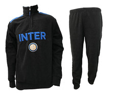 FC inter Pigiama Ragazzo Lungo Mezza Zip in Pile Prodotto Ufficiale Art. IN15063