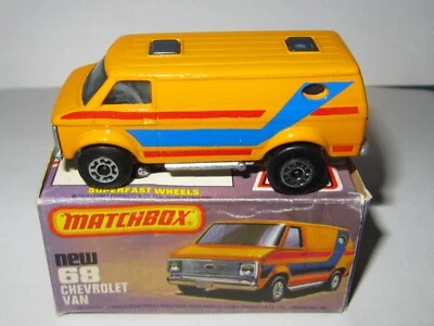 Matchbox Superfast No.68 - CHEVROLET VAN 'BLUE STRIPE' - MIB - Image 1 of 4