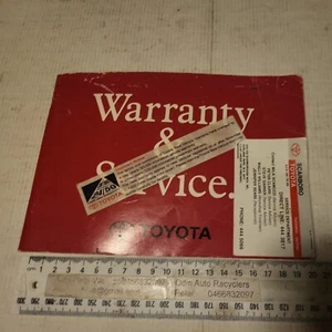 TOYOTA WARRANTY AND SERVICE MANUAL USED  - Imagen 1 de 4