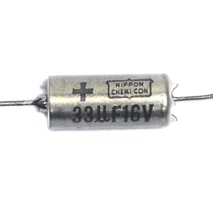 10pc Military Tantalum Capacitor 33uF 16V Axial Lead φ7x16.5mm Nippon Chime-con - Picture 1 of 3