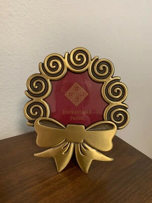 QUADRO ANTIGO GRAVÁVEL EM LATÃO - Imagem 1 de 4