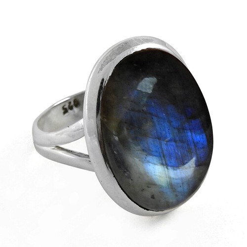 Madagascar Labradorite Gemstone 925 Sterling Silver Ring All Size MK 11