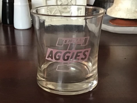 vinvintage texas aggies glass Cover