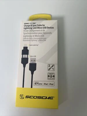 Scosche StrikeLine USB-C, Charge & Sync Cable for USB-C Devices 3 ft - Image 1 of 2