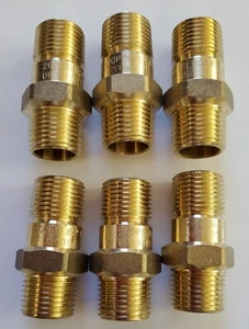 6 New UF03001LF Leadfree Brass Backflow Preventer Check Valves RV 1/2" MIP LOT - Picture 1 of 2