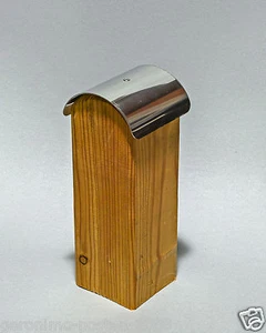 Pfostenkappe Pfostenabdeckung Edelstahl VA für Halbrunde Pfosten inkl.Schraube  - Bild 1 von 2