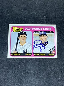 Cesar Cabral 2014 Topps Heritage #226 New York Yankees Auto Signed Rookie Card