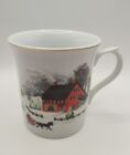 Winter Holiday Christmas Coffee Mug Tea Cup Andrea By Sadek Made in Japan Sleigh