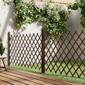 Expanding Wooden Fence Trellis 6FT/7FT Garden Screen Divider Panels Freestanding - Picture 1 of 10