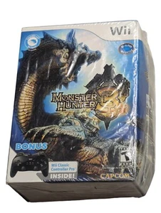 Monster Hunter 3 Tri Nintendo Wii Bundle With Classic Controller Pro & Game - Picture 1 of 4
