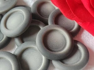Lot Of 6 Large Vintage Gray Matte Buttons 2.7 Cm Foot Ref 5248 - Picture 1 of 2