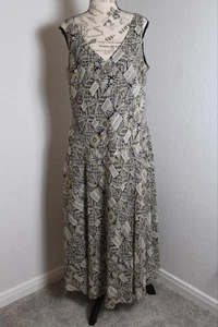 Evan Picone Maxi Dress 16 Vneck Summer Lightweight Summer bohemian Feminine - Picture 1 of 9