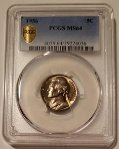 1956 Jefferson Nickel MS64 PCGS Toning - Picture 1 of 2